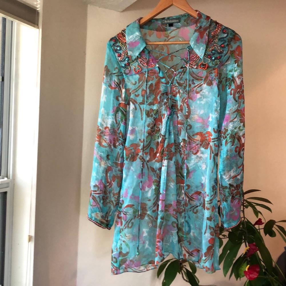 BEADED GODDESS BLOUSE